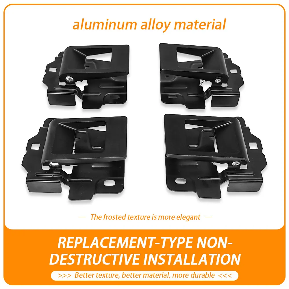 

For Land Rover Defender 90 110 Aluminum alloy Silver Car Inside Door bowl handle decoration cover 2004-2018 Car Accessories