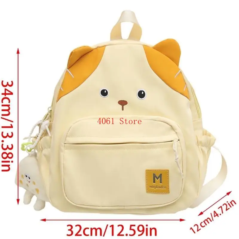 Damen-Rucksack, ästhetisch, für Mädchen, Reiserucksack, niedlicher Cartoon-Katzen-Rucksack, Studenten-Schulrucksack für