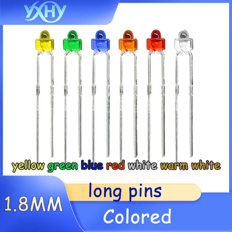 

Little Butterfly 1.8MM/F1.8 In-line Colored LED Lamp Beads Red, Yellow, Blue, Green, High-Bright LED Indication