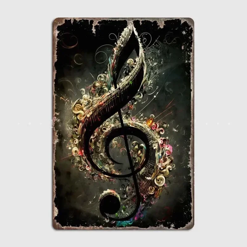 Opmerking muziekwandplaat met muzieknoten voor muziekstudio kamerdecoratie - ideaal voor verzamelaars en liefhebbers