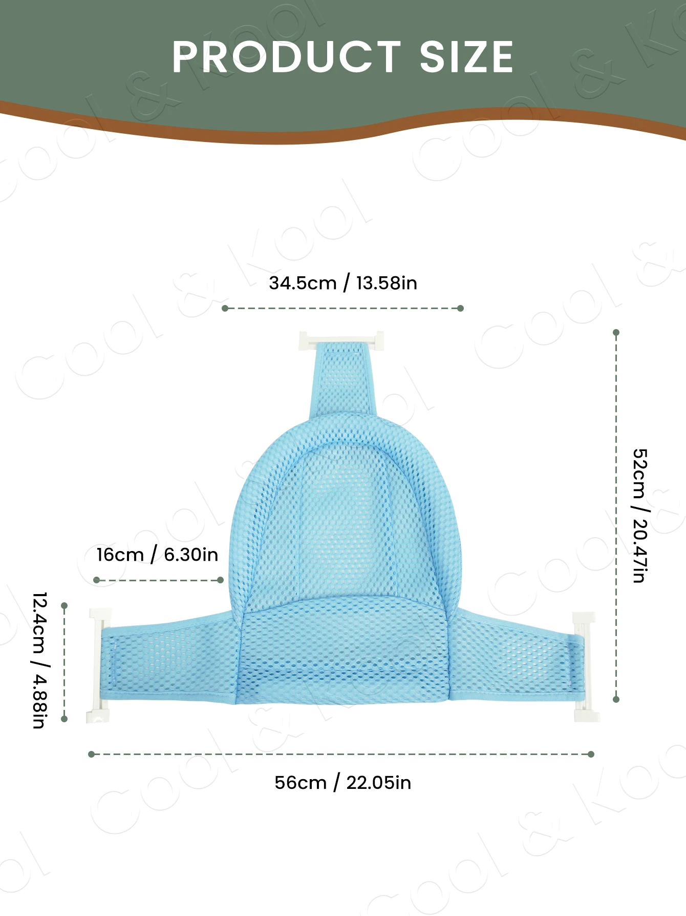 Baby Bath Support Mat with Non-Slip Grip, Secure Mesh Cushion for Safe & Comfortable Bathing (0-2 Years)