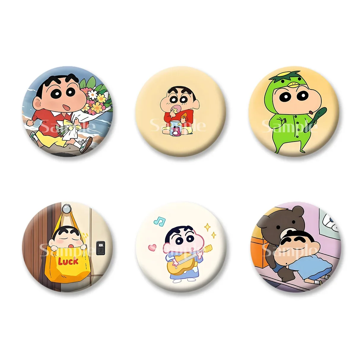 

Флэш-значок карты Шин-тян аниме мультфильм милый стиль девушка брелки удобное зеркало для макияжа магнит на холодильник ACG аксессуары