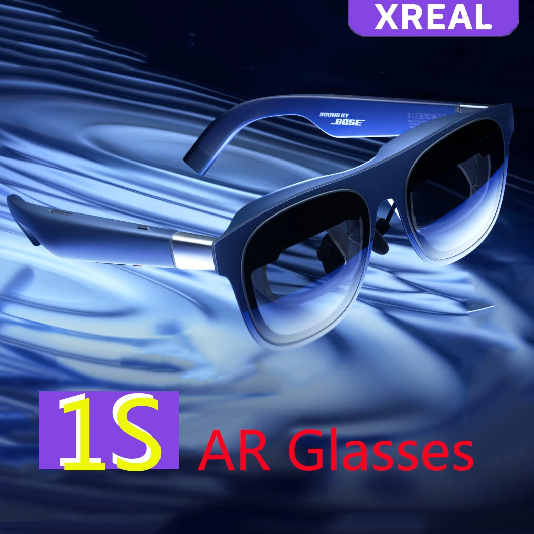 Nuevas Gafas Inteligentes AR XREAL 1S: 2D Nativo a 3D, Flotación Espacial 3DoF, Pantalla Gigante Portátil de 500 Pulgadas, 52 ° Visualización de Películas en Formato FOV