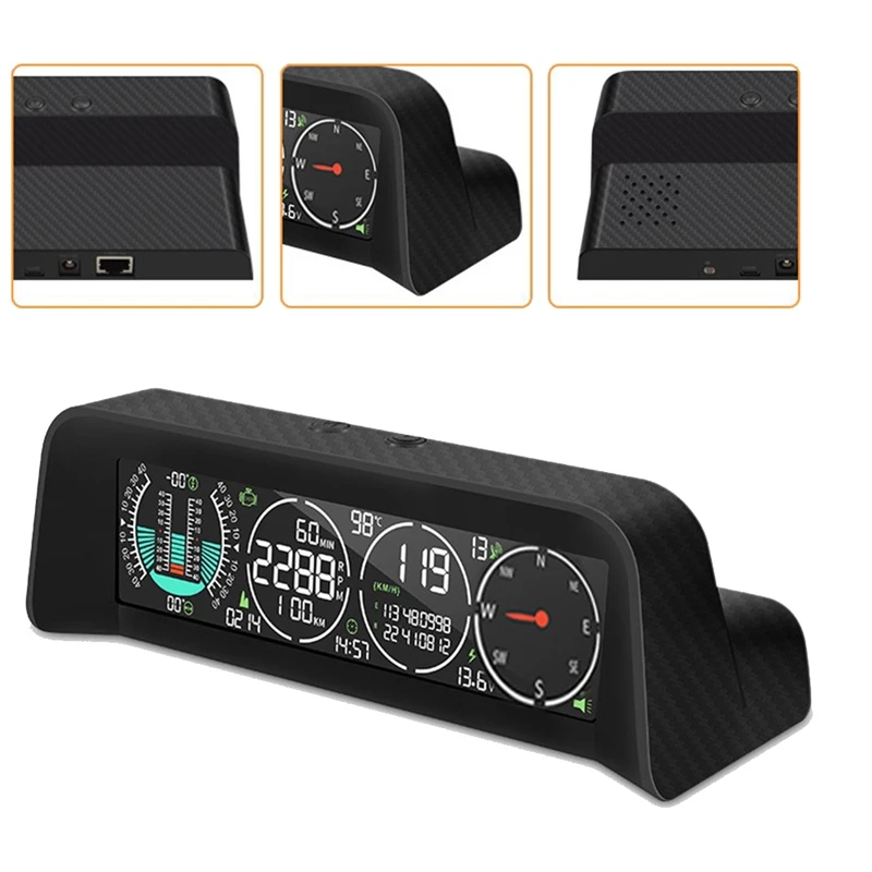 Car Intelligent Head-Up Display GPS OBD Gradient Meter Car Digital Speedometer Intelligent Tilt Meter RPM Water