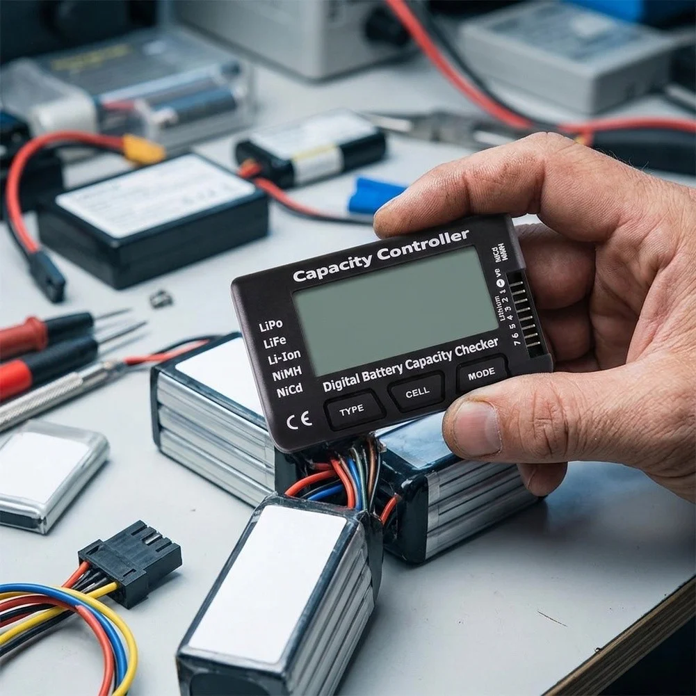 Digital For Battery Voltage Monitor 0.001V Resolution For NiMH Li-Ion For Lipo 2-7S RC Pack Capacity Tester Meter Tool