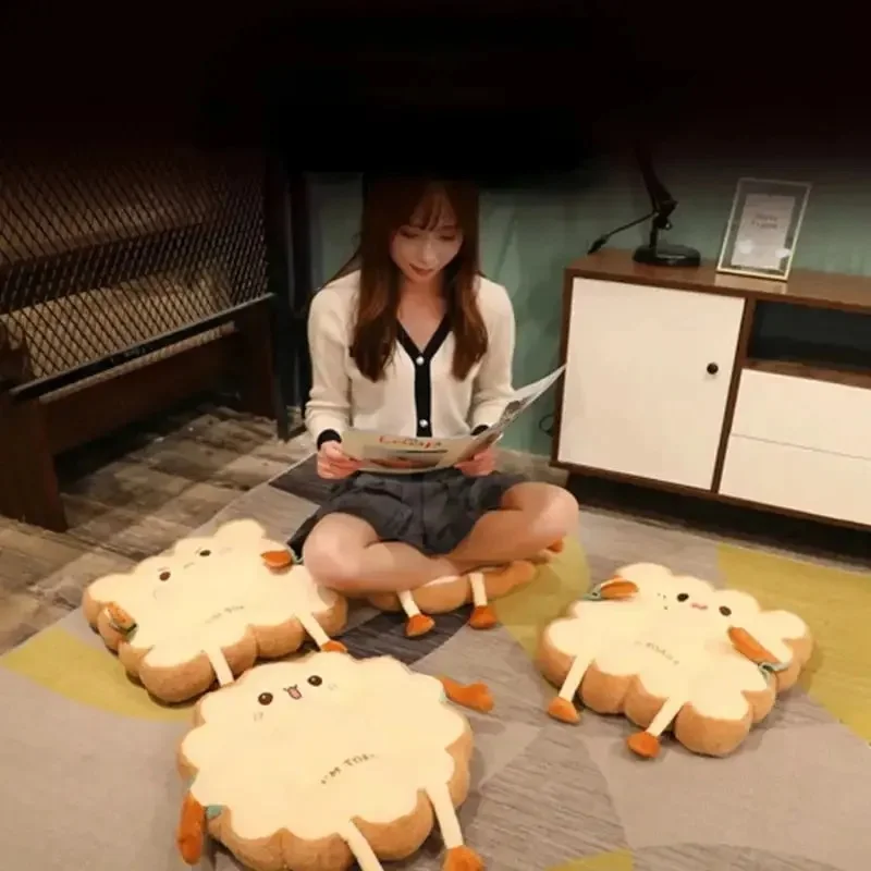 1PC Simulation Toast Bread Stuffed Memory Foam Pillow Cute Sofa Chair Decor Seat Pad Student Comfort Cushion