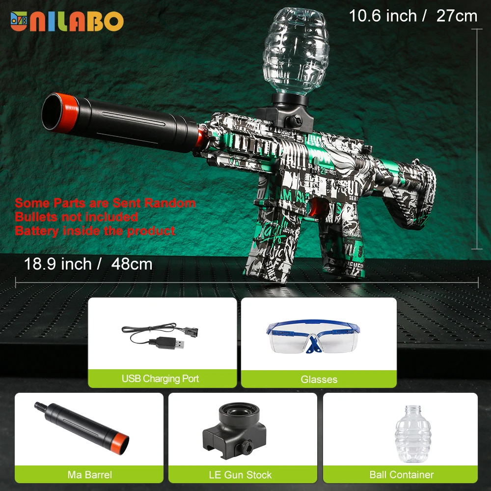 M416 elektrisch blasterpistoolspeelgoed, oplaadbaar automatisch buitenspeelgoed voor teamfamilieactiviteiten, perfect cadeau (kogels exclusief)