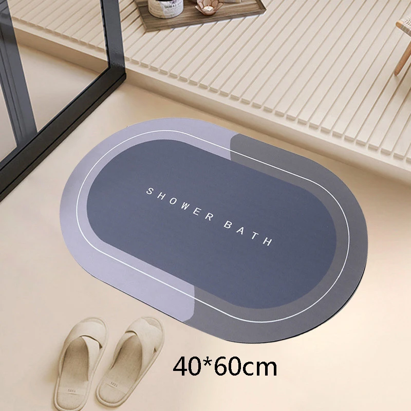 Absorbent Bathroom Bath Mat Anti-slip Shower Rug Quick Drying Bath Mats Kitchen Entrance Doormats Home Floormat Bathtub Carpet