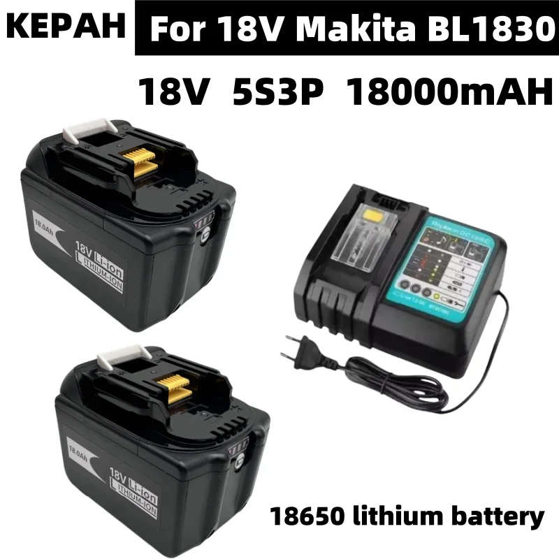 

18v 5s3p For Makita BL1830 18V 18000mAh Power Tools Battery Replacement BL1815 BL1840 LXT400 194204-5 194205-3 194309-1