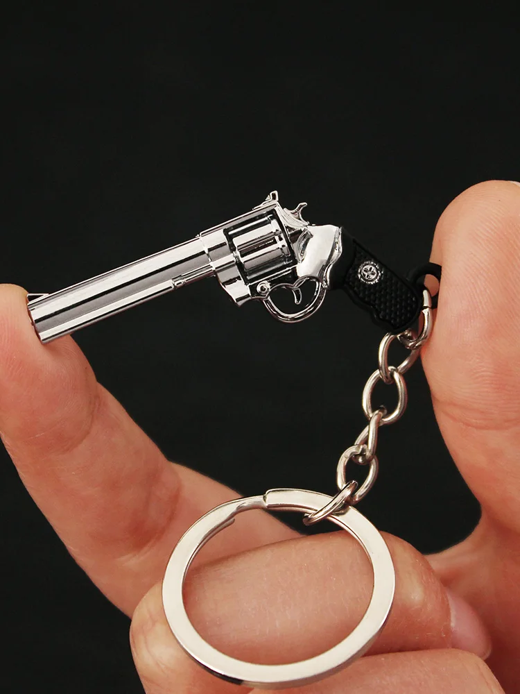 Game PUBG Mini Gun Keychain Model Pistola Miniatura De Metal Accessories Alloy Periphery Mini Revolver Key Ring Gift Toy for Boy