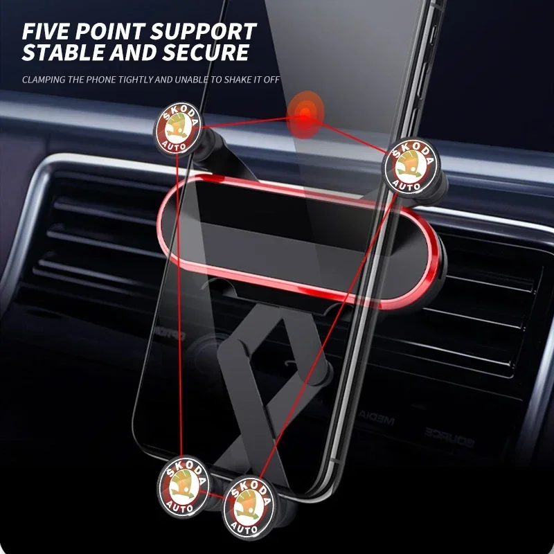 

2025 Hot Car Phone Holder Car Air Vent Mount Extension Hook For Skoda Octavia Fabia Kamiq Kapoq Kodiaq Rapid SCALA Superb A5 A7