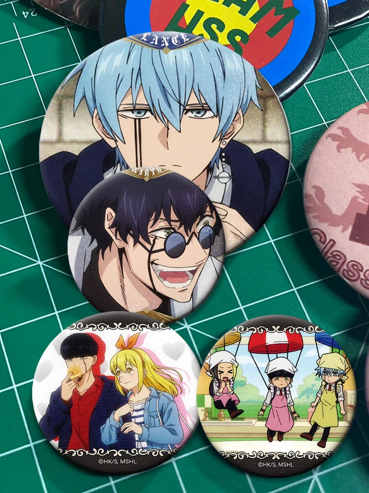 أنيمي شارة مستديرة زر دبوس الشخصيات الإبداعية فين لانس دوت الليمون الهريس دبابيس لحقيبة الظهر الملابس الديكور موضة هدية #6