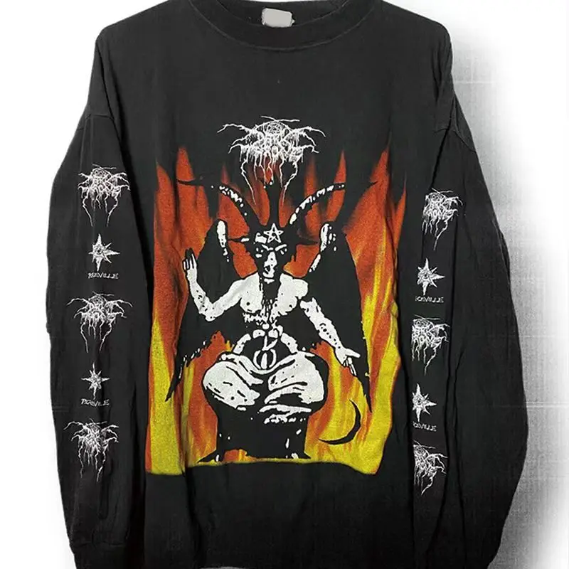 

Men's Y2K Oversized Long Sleeve T-Shirt Streetwear Gothic Harajuku Anime Graphic Manga Tee Vintage Autumn Top for Teens Clothing