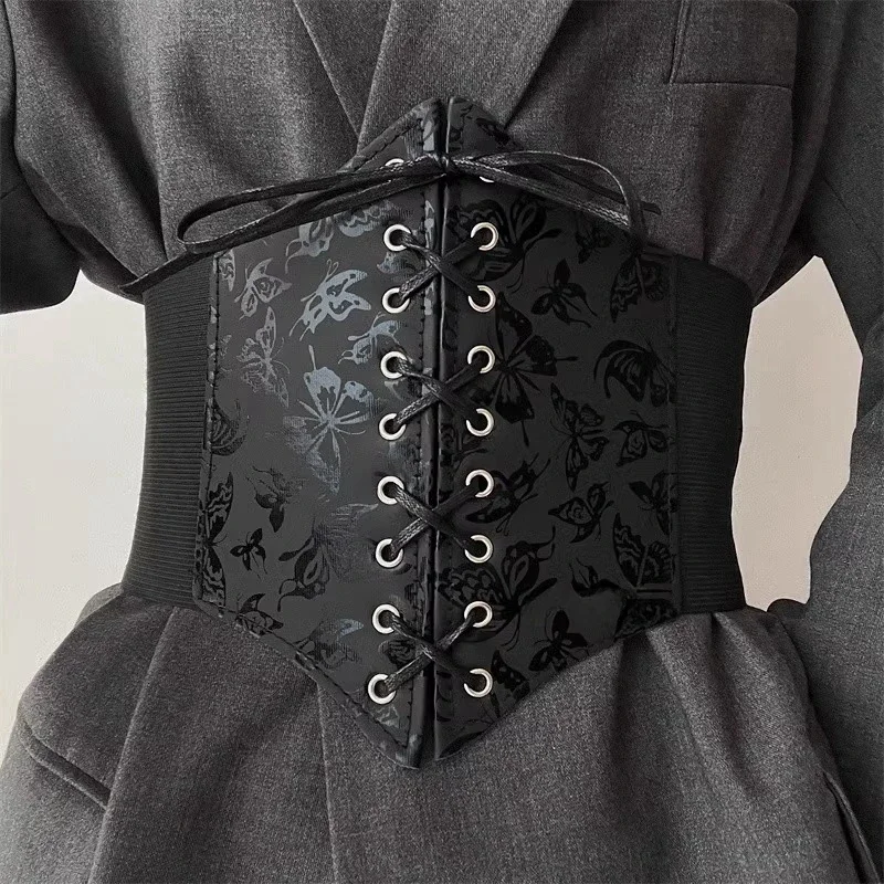 

Sexy Women's Corset Body Shapewear Wide Leather Belt Cummerbunds Strap Belts for Women High Waist Slimming Corsets and Bustiers