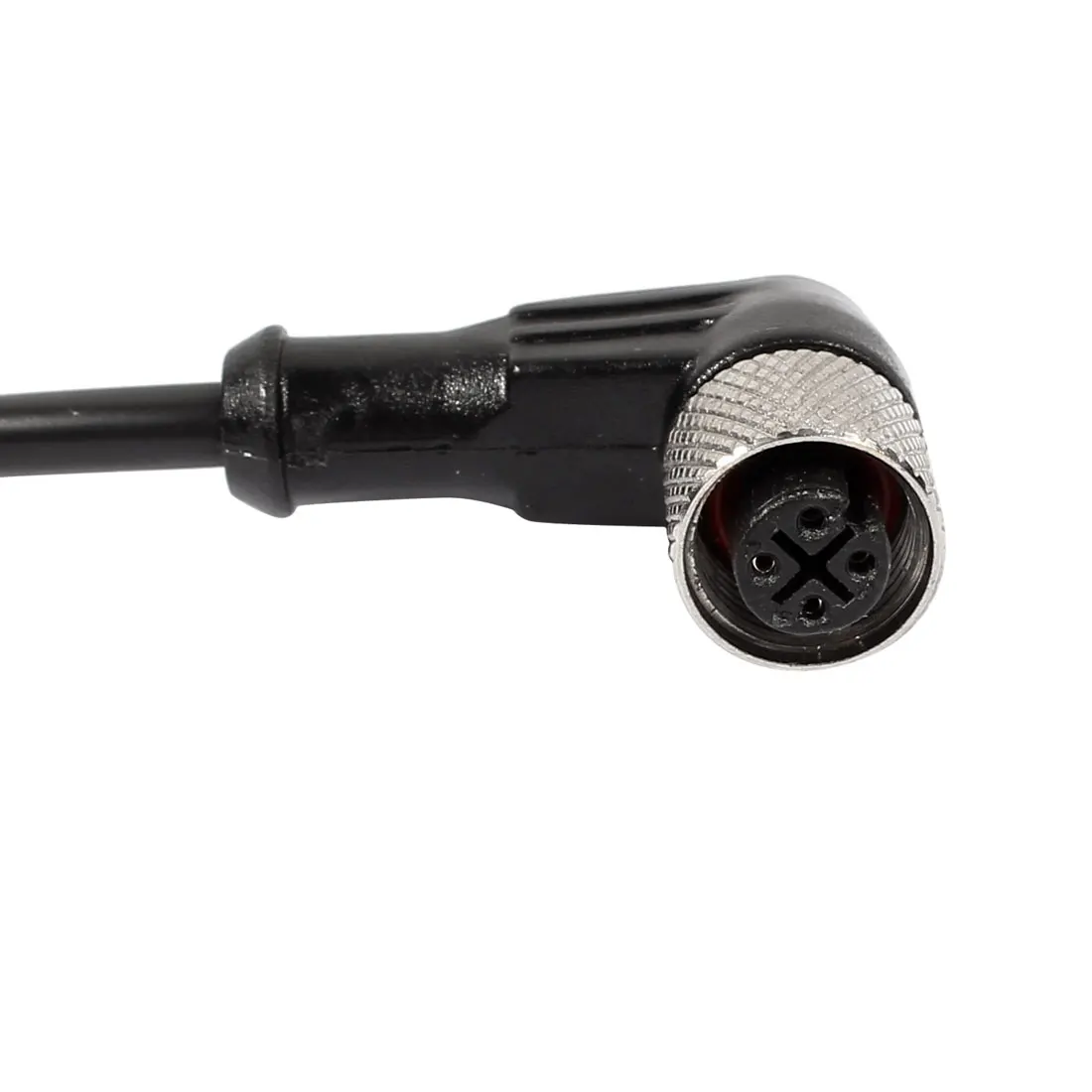 M12 2M أنثى الزاوية اليمنى 4Pin موصل الطيران المقبس كابل كهربائي