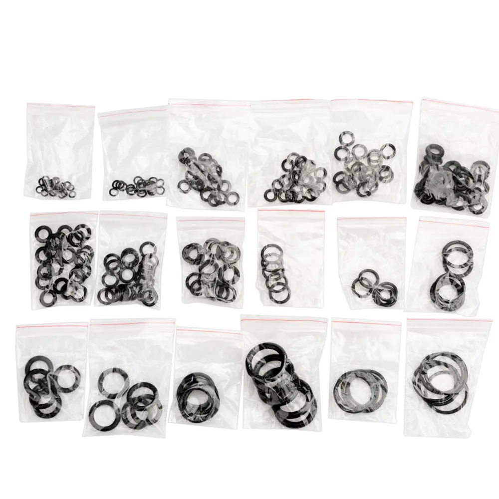 225 قطعة/الحقيبة المطاط الأسود يا الدائري تشكيلة غسالة طوقا ختم O-حلقة عدة 18 أحجام