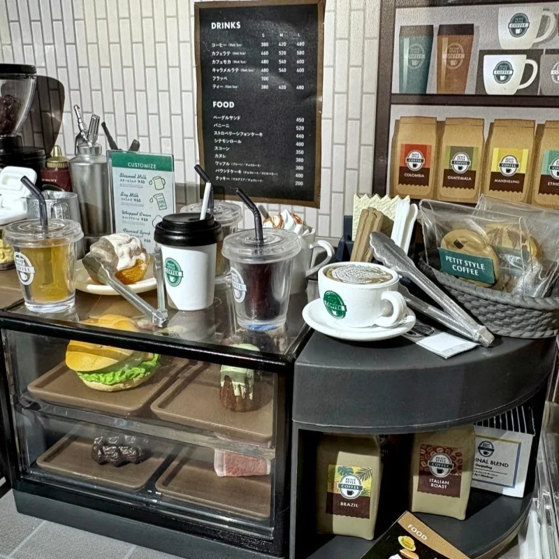 Re-Ment PETIT STYLE COFFEE Caja ciega Figura en miniatura Juego de juguetes Juguete de dulces Cubiertos Colección de adornos para niños