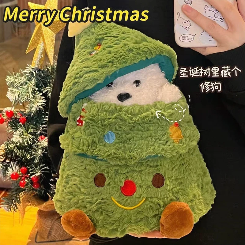 

Kawaii Plush Dog Hide and Seek Christmas Tree Toy West Highland White Terrier Stuffed Animal Kids Birthday Xmas Gift for Girls