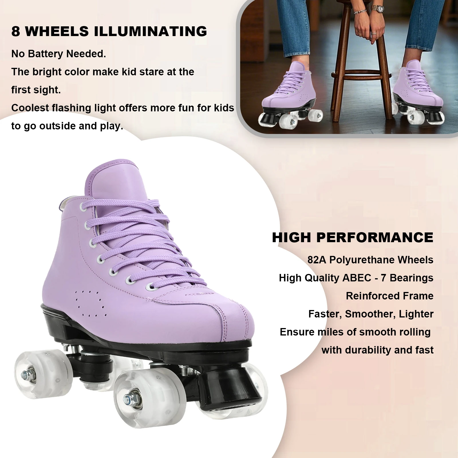 ローラースケートシューズ サイズ34-45 4輪クワッドスニーカー スケート PUレザー スポーツ 初心者 男女兼用 ローラースケートシューズ ギフト