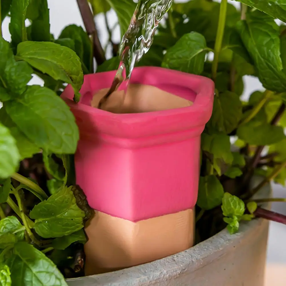 6Pcs Terracotta Self Watering Spikes for Plants, Automatic Slow-Release Watering Stakes for Indoor Outdoor Potted Flowers,Garden