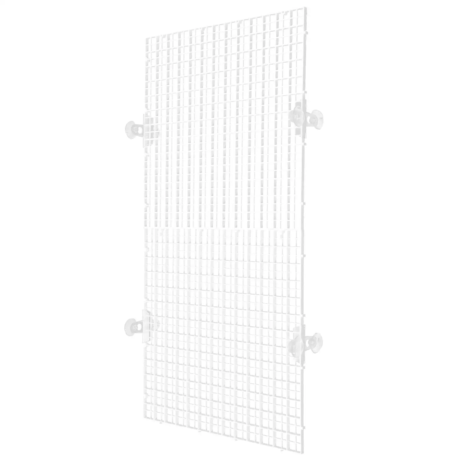 

2Pcs 30x30cm White Fish Tank Escape Plate Aquarium Separator Grid Cover Suction Cups Plastic Divider for Betta Reptiles Bottom