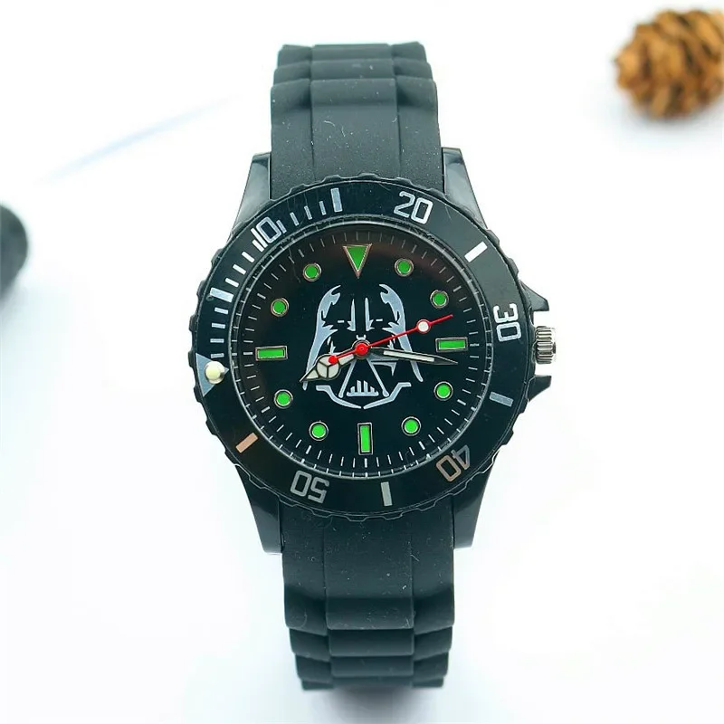 Star Wars Watch Cartoon Silicone Strap Quartz Watches Fashion Creative Kids Sports Wristwatches Student Casual Clock Toy Gifts