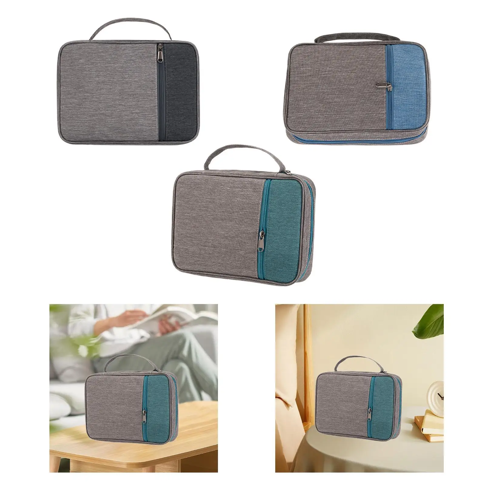 

Book Case with Zippered Pocket Portable Casual Daypack Bible Protective Bag