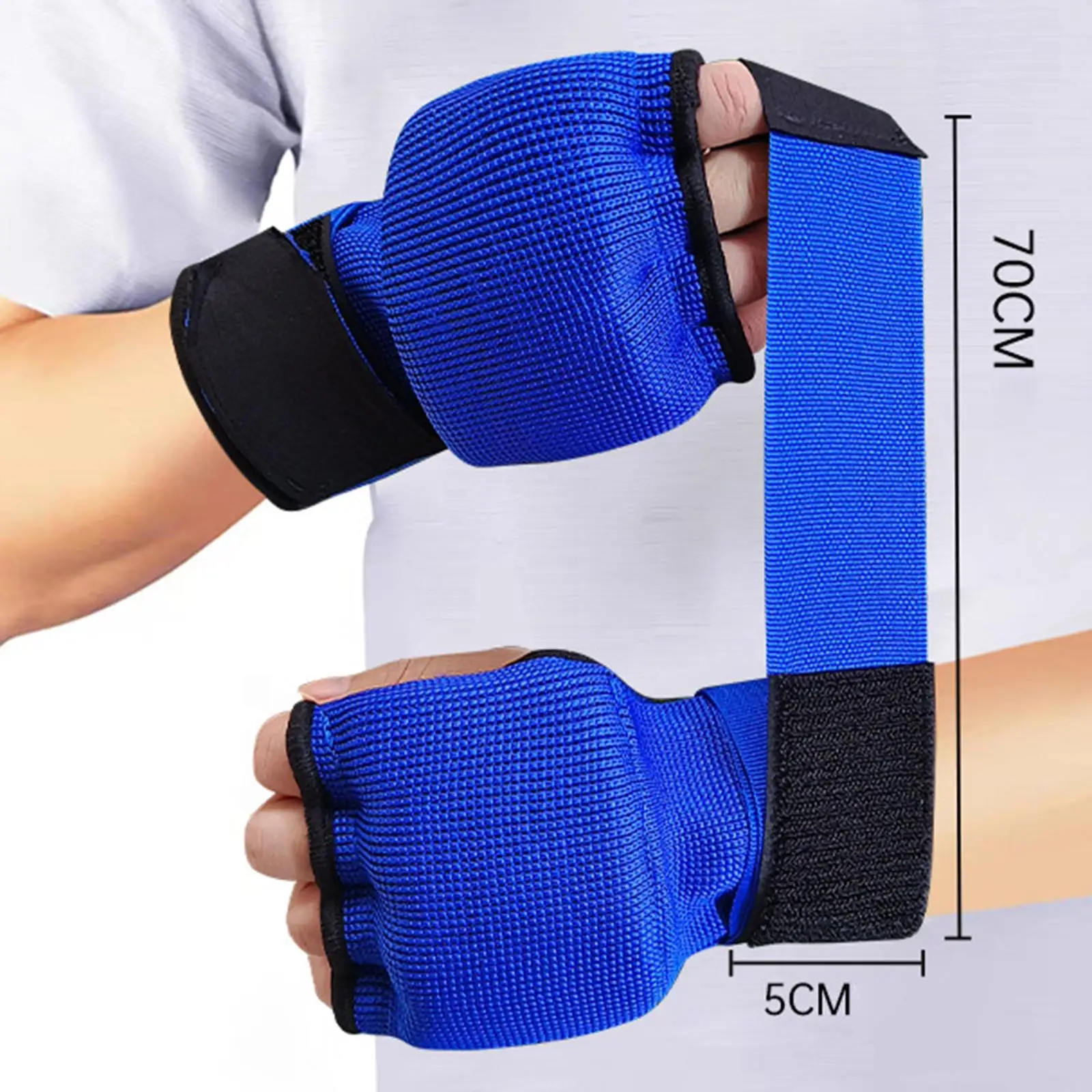 Boxing Inner Gloves Hand Wraps Half Finger Fitness Breathable Mitts Quick Wraps for Punching Karate Sports Martial Arts Mma