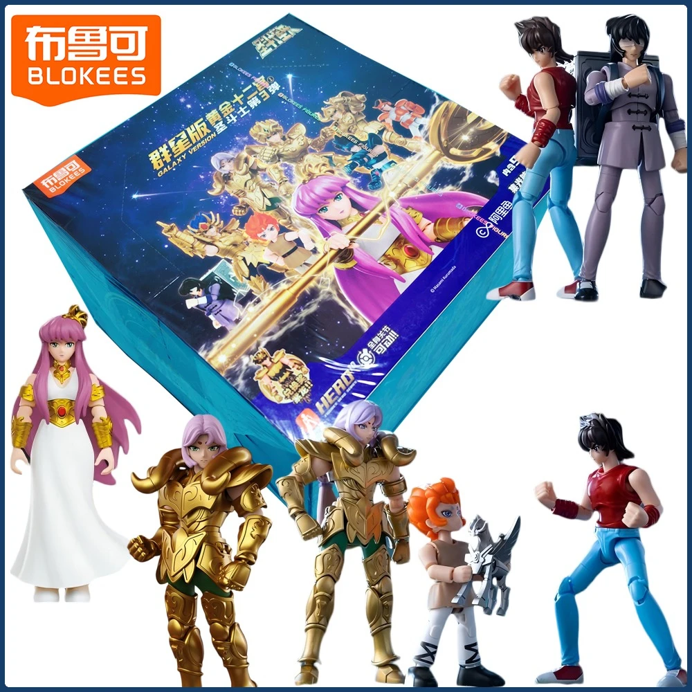 

BLOKEES оригинальная Saint Seiya Galaxy версия слепая коробка мультфильм сборная модель подвижные игрушки декоративные украшения подарки для мальчиков и девочек