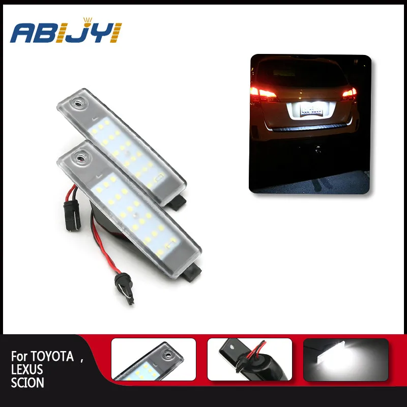 

2Pcs LED Number License Plate Light Lamp 12V For LEXUS XU10 RX RX300 1999-2003 For TOYOTA Hiace S.B.V/ Highlander/ RAV4 Scion XB