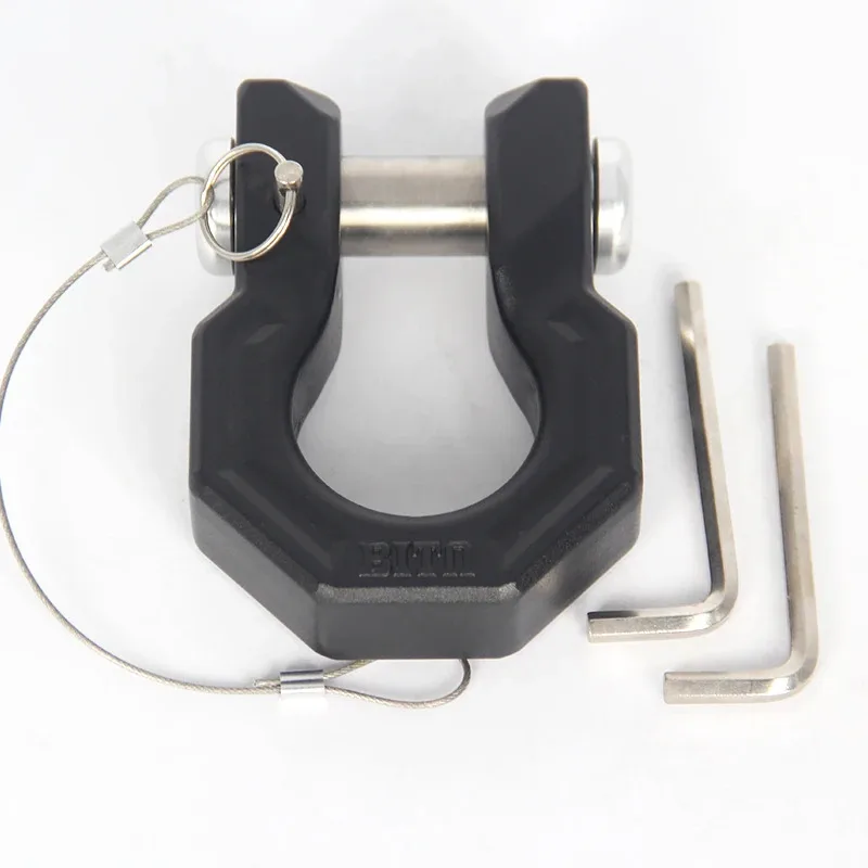 أسود 7075 سبائك الألومنيوم مزورة وصلة مقطورة القوس تكبل U-هوك سحب هوك تجديد أجزاء على الطرق الوعرة اكسسوارات السيارات