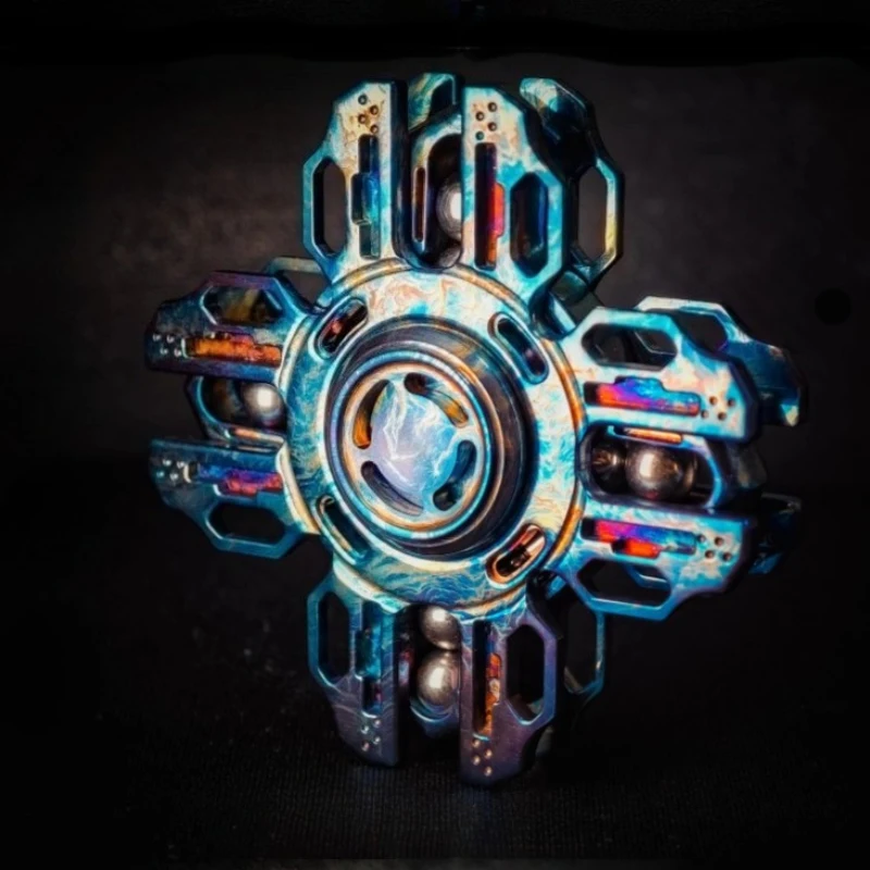 الراحة EDC أربع أوراق الربط DIY مضيئة ضبط شوكة الدائمة الدورية جيروسكوب الإصبع لعبة الضغط