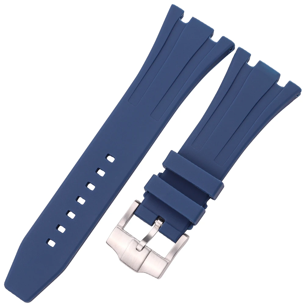 DUTRIEUX Gummi-Armband, 27 mm, für AP, blau, schwarz, für Herren, wasserdicht, weiches Silikon-Uhrenarmband-Zubehör 4