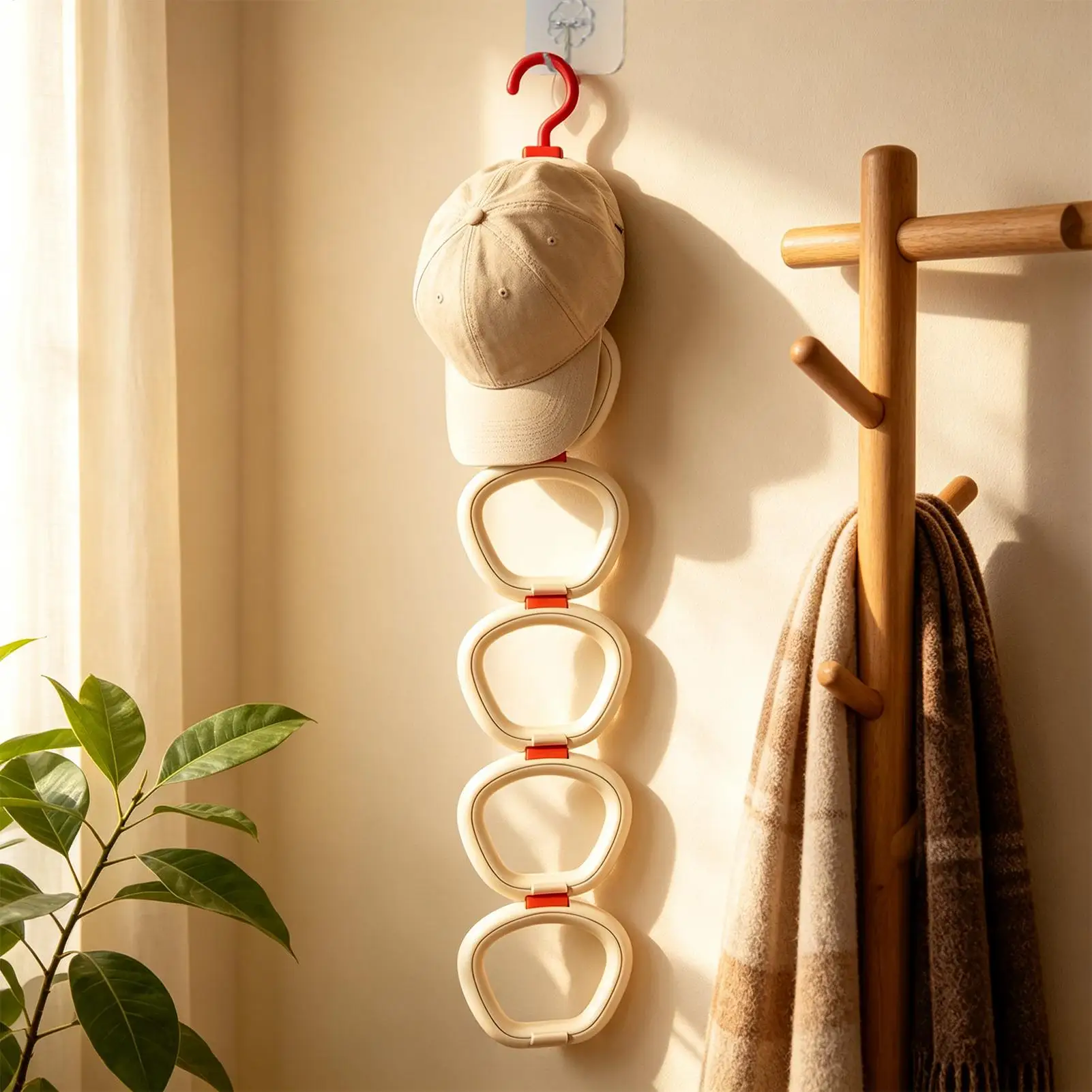 Hat Hanger For Closet Hangable Baseball Cap Storage Support Rack Hat Storage Door Organizer For Home College Dorm Hotel Bedroom