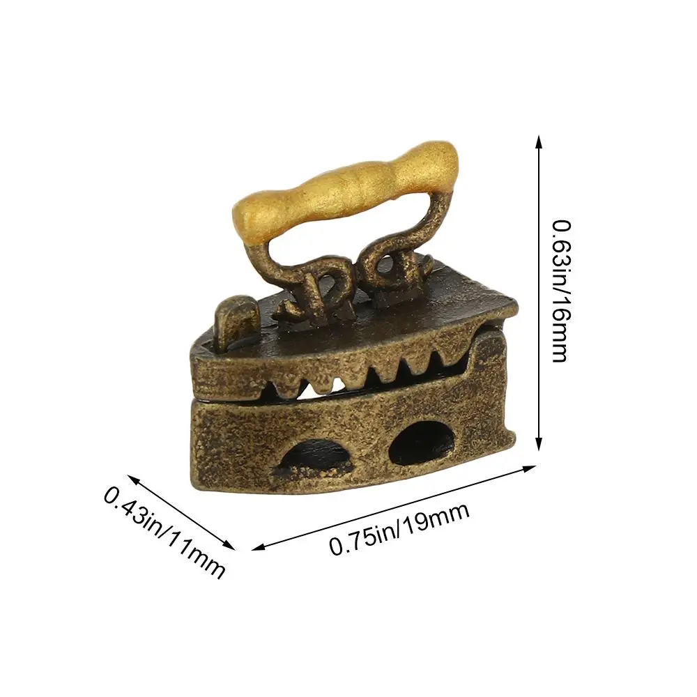 Gift  Accessories   Ironing Clothes Dollhouse Miniature Iron Mini Vintage Tool  House Furniture