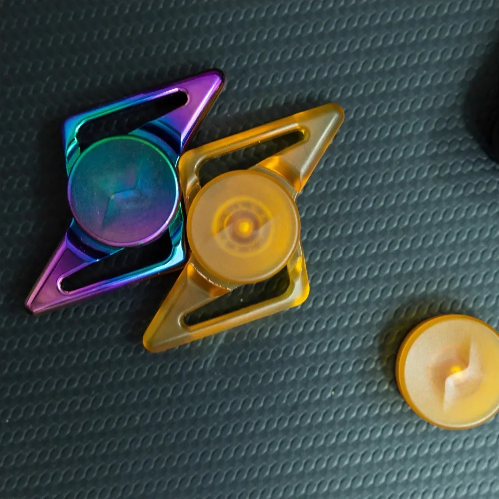 FOX.EDC Aoshine Fidget Spinner à deux lames, jouets Anti-stress, jouets sensoriels pour adultes, Spinners Fidgeting, gyroscope en acier inoxydable