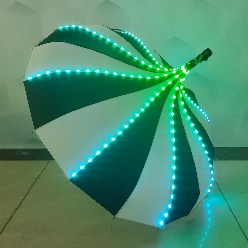 LED light umbrella Halloween Christmas dance performance props Music Festival party playground show light umbrella