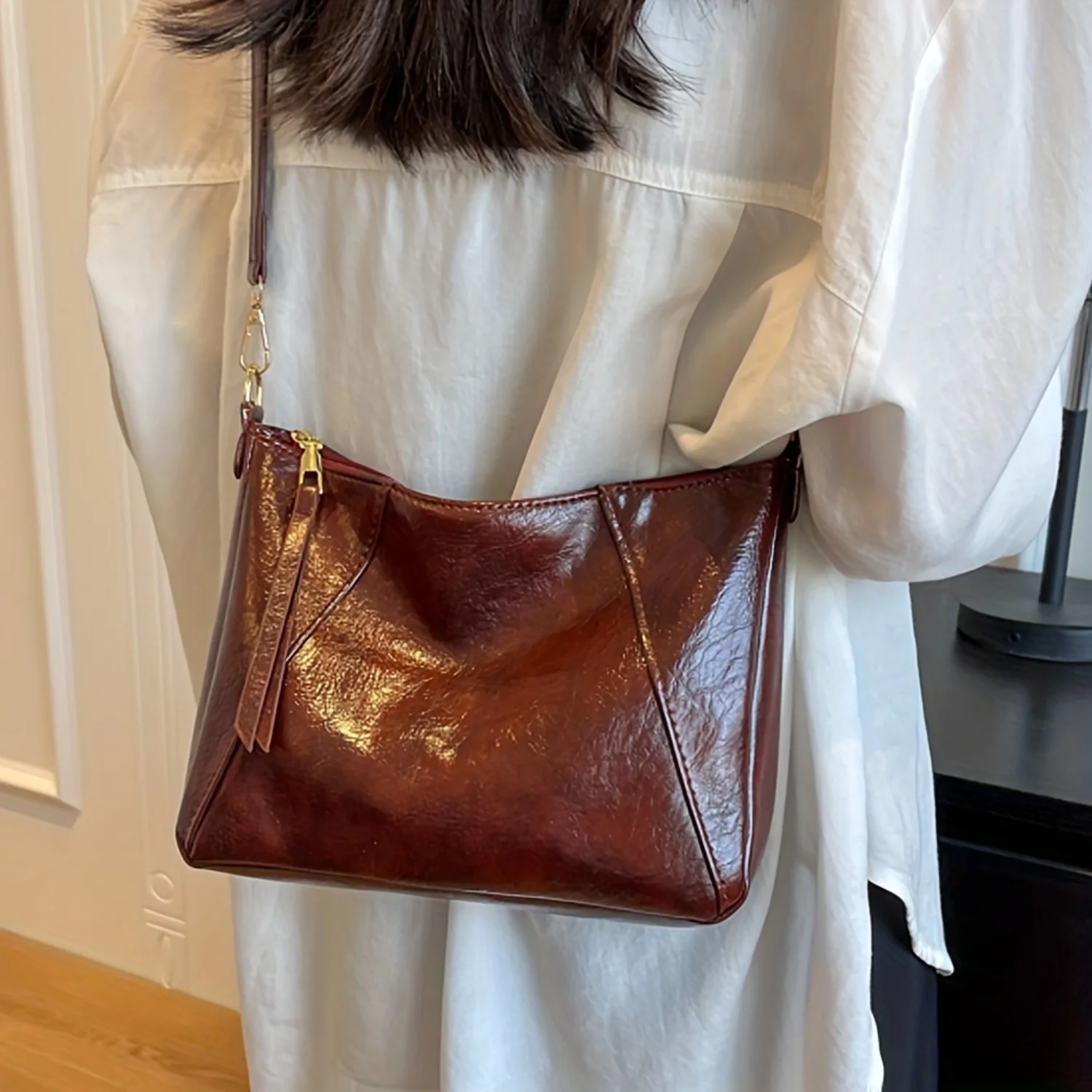 Vintage Multi-Layer Hobo Bag for Women - Stylish Crossbody Messenger & Shoulder Handbag