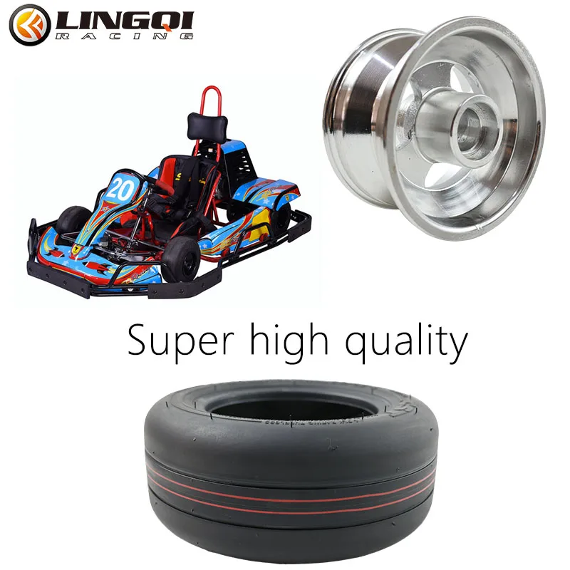 LINGQI Motorcycle Go Kart 5 Inch 80x60-5 Wheel Tire With Vacuum Rims For Children\'s Karting ATV Mini Moto Bike Tyre Accessories