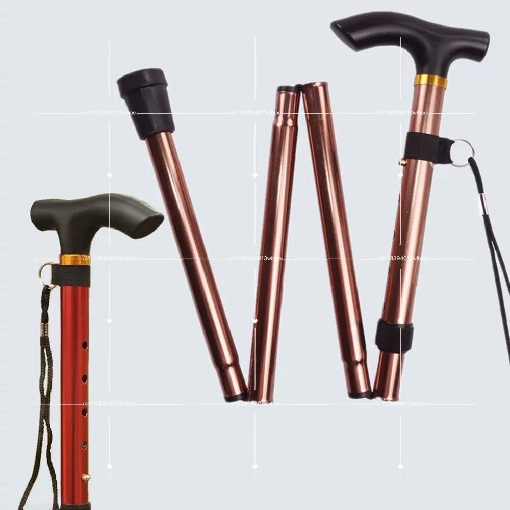 Ultralight Telescopic Folding Hiking Stick, Anti-Slip Aluminum Alloy Walking