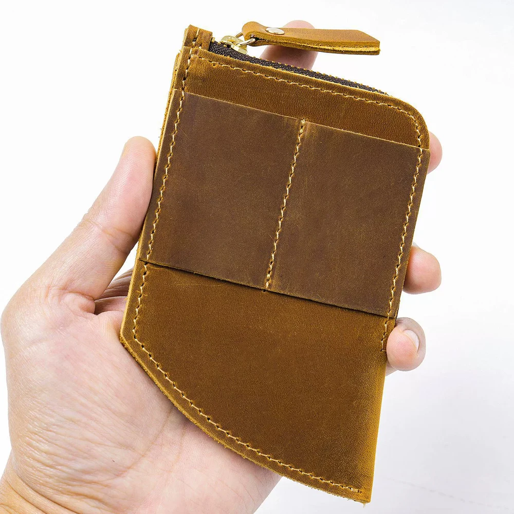 Vintage Leather Wallet for Men – Multi-functional Design with Pen Slot, Card Holder & Coin Pocket Organizer