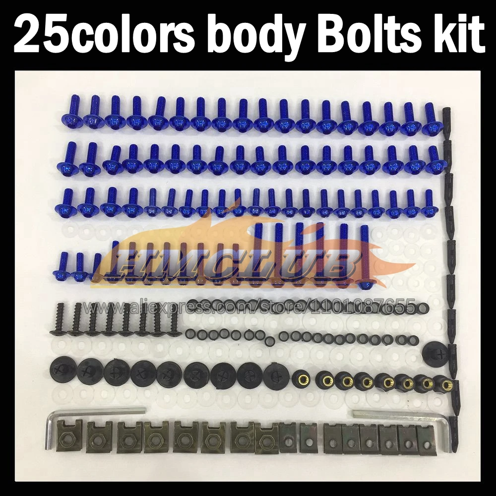 268ps Full Screws Kit Body bolt For YAMAHA FZR400R FZR-400 FZR 400R FZR 400 FZR400 R RR 89 90 1989 1990 Fairing bolts screw NutS