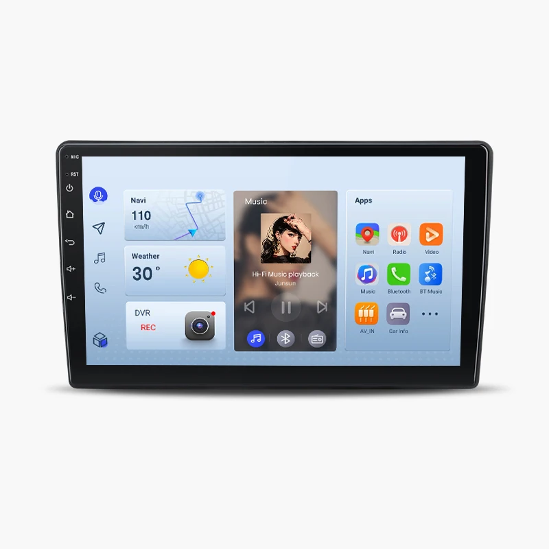 Junsun draadloze CarPlay Android Auto autoradio voor Renault Logan 1 Sandero 2009-2013 auto intelligente systemen BT FM Spaans lokaal - afbeelding 2
