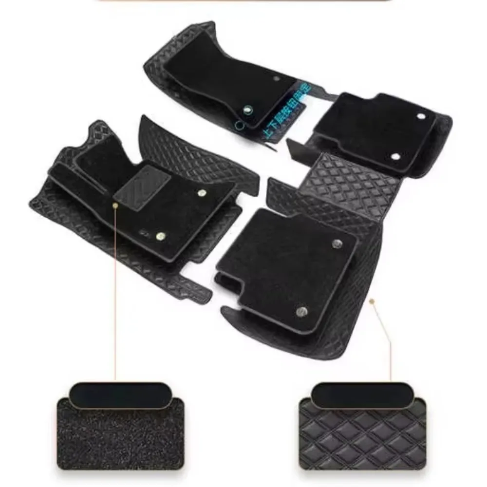 

For BYD Atto 3 Dolphin Seal F0 F3 F6 E6 G3 G6 S6 Song Qin Auto Carpets Double Layer Custom Car Floor Mats Foot Coche Accessories