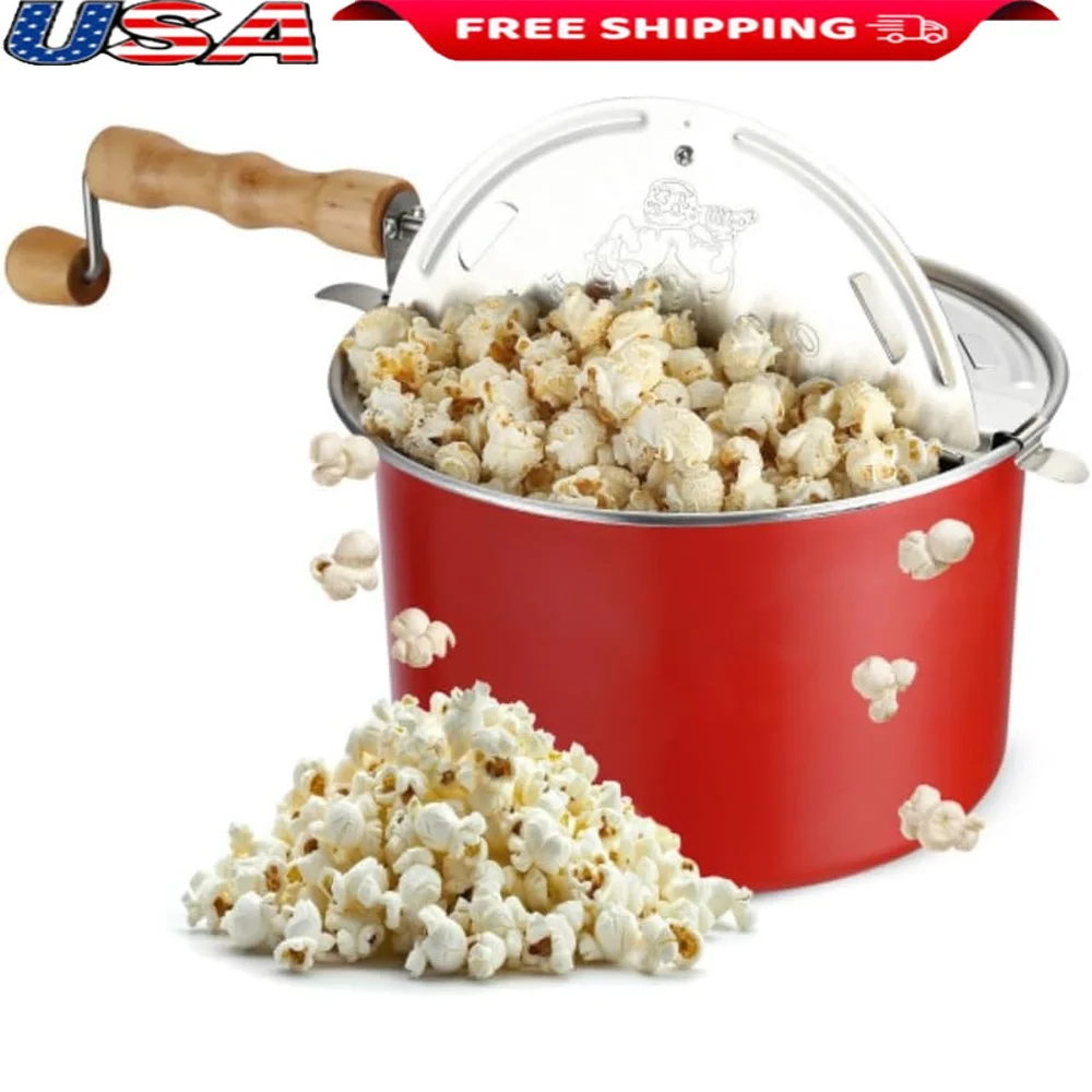 machine-a-pop-corn-pour-cuisiniere-poele-a-pop-corn-de-65-litres-avec-manivelle-en-bois-systeme-d'agitation-integre-couvercle-de-liberation-d'humidite-facile-a-nettoyer