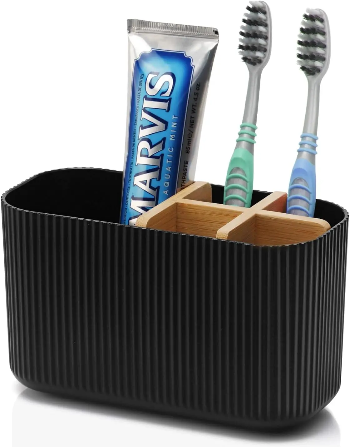 

Black Toothbrush Holder - Bamboo Toothbrush Holders for Bathrooms Electric Toothbrush Holder