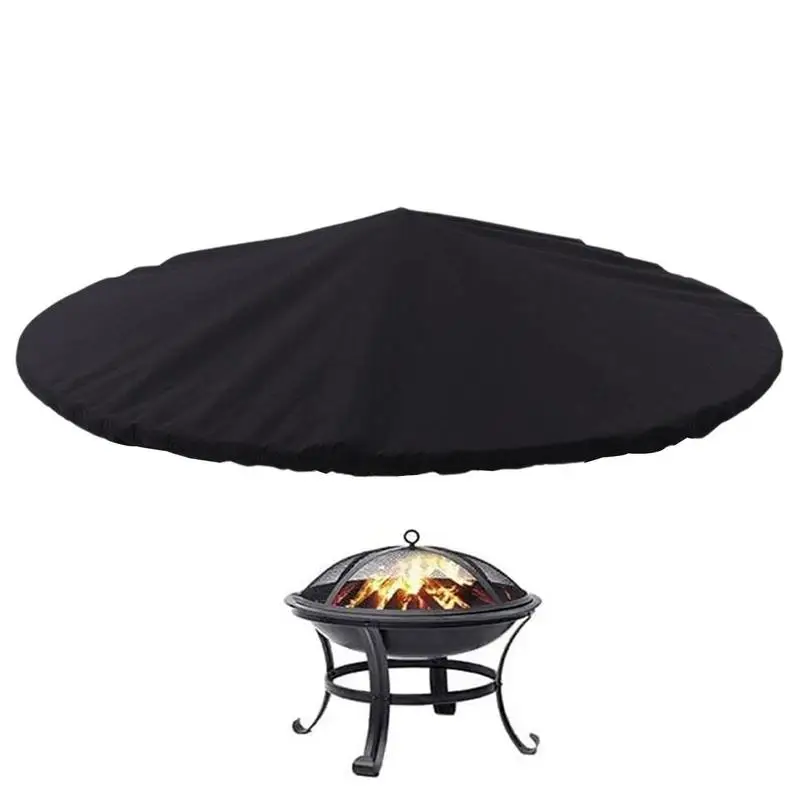 

Fire Pit Cover Weather-resistant Fire Pit Protective Cover Heavy Duty Waterproof Oxford Furniture Protection