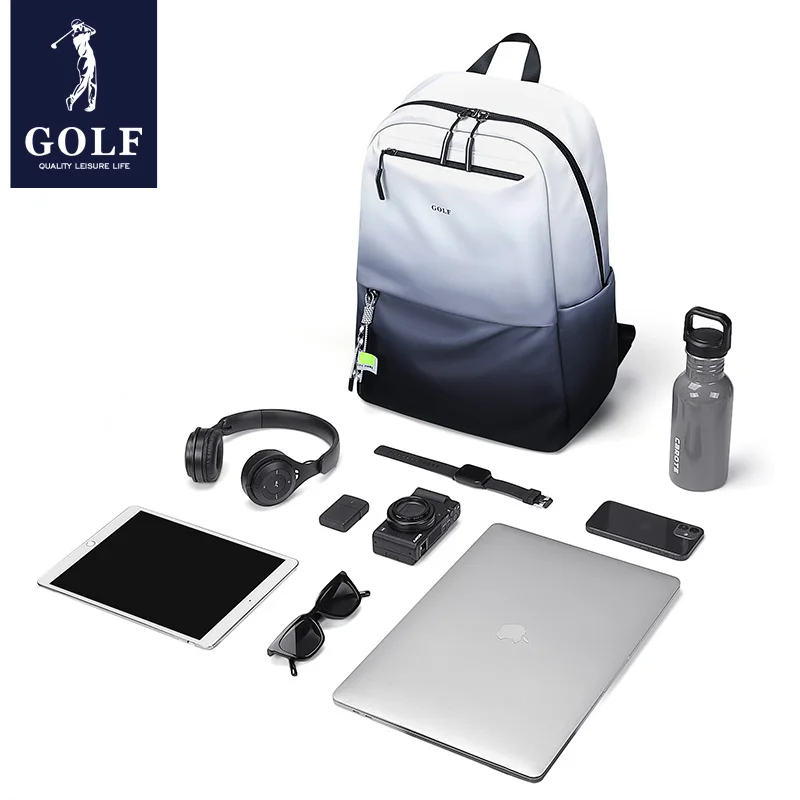 GOLF Gradient Backpack for Men\'s 2024 New Trendy Brand Fashion Computer Backpack for Junior, High School, and College Students