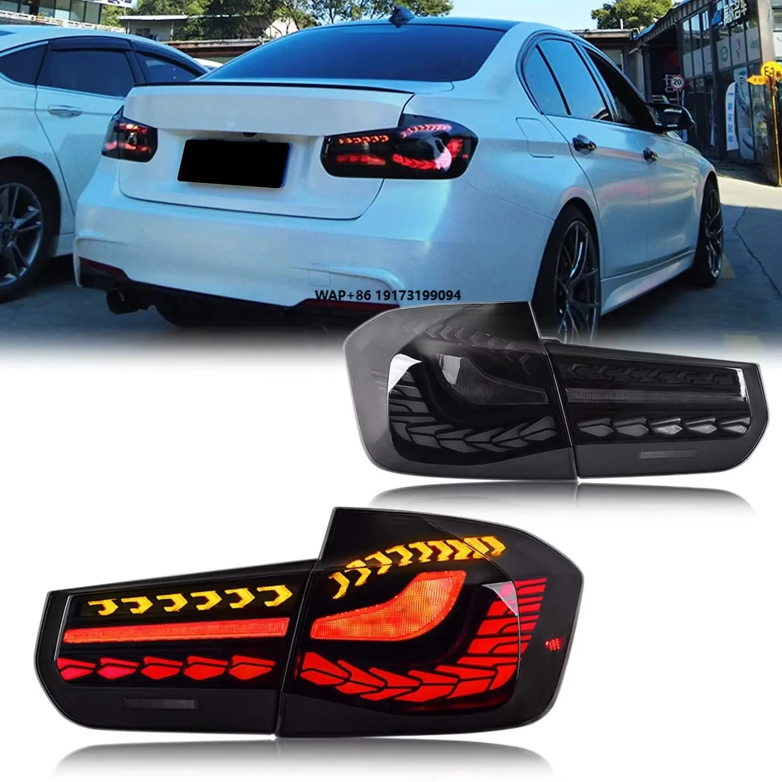 

F30 Upgrade Taillights 3 Series 2013-2018 LED F30 F35 F80 GTS with Start Animation Blue Flash Version Rear Lamp Assembly for