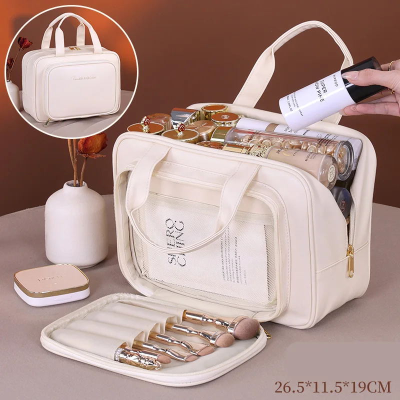 Waterproof Hook Toiletry Bag Large Folding Handbags Travel Makeup Cosmetic Razor Storage Organizer Case Bathroom Supplies